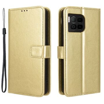 GS Preklopna futrola za T Phone 2 Pro 5G, novčanik Crazy Horse, zlatna