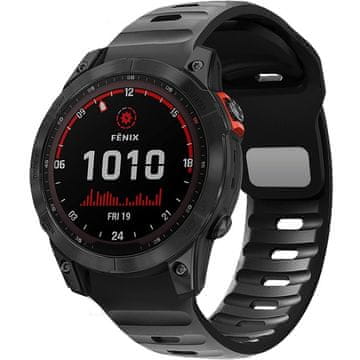 GS Silikonski remen QuickFit za Garmin Fenix 26mm, crni