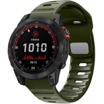 GS Silikonski remen QuickFit za Garmin Fenix 26mm, zeleni