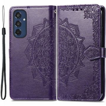 GS Preklopna maskica za Samsung Galaxy M35, Mandala, ljubičasta