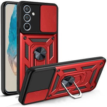 GS Oklopna futrola za Samsung Galaxy M35, CamShield Slide, crvena