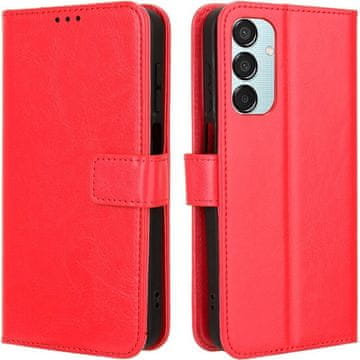GS Preklopna futrola za Samsung Galaxy M35, novčanik Crazy Horse, crvena
