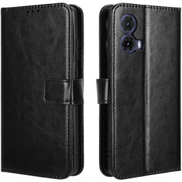 GS Crazy Horse novčanik na preklop za Motorola Moto G85, crna