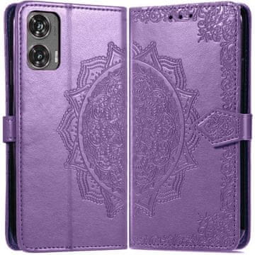 GS Preklopna futrola za Motorola Moto G85, Mandala, ljubičasta