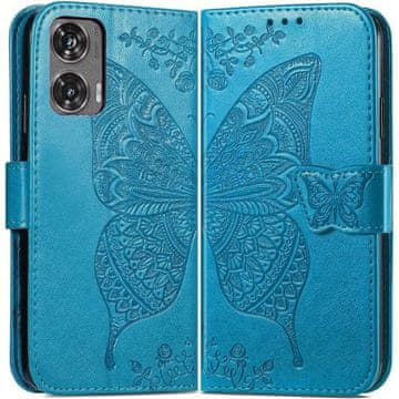 GS Preklopna futrola za Motorola Moto G85, leptir, plava