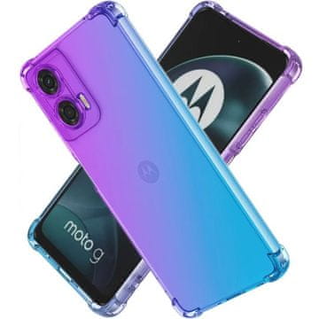 GS Gradientna maskica otporna na udarce za Motorola Moto G85, ljubičasta/plava