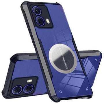 GS Futrola za Motorola Moto G85, s magnetskom pločom, prozirna / crna