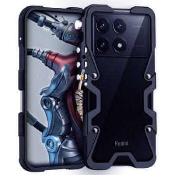 GS Futrola za Xiaomi Poco F6 Pro, branik od aluminijske legure, crna