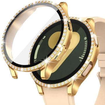 GS 2u1 futrola + kaljeno staklo za Samsung Galaxy Watch 7 40mm, zlatna