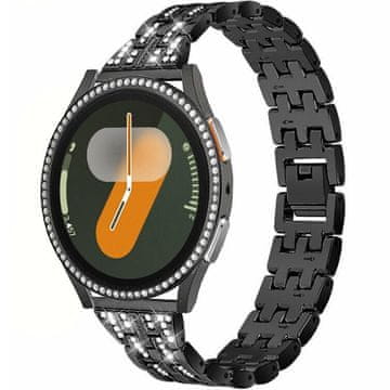 GS Narukvica + futrola s ugrađenim staklom za Samsung Galaxy Watch 7 40mm, crna