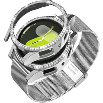 GS Milanese narukvica + futrola za Samsung Galaxy Watch 7 44mm, srebrna