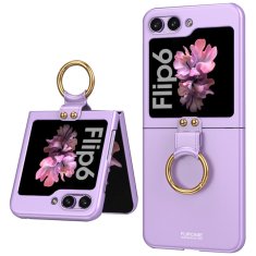 GKK futrola s prstenom za Samsung Galaxy Z Flip7 FE / Z Flip6, ljubičasta