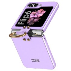 GKK futrola s prstenom za Samsung Galaxy Z Flip7 FE / Z Flip6, ljubičasta