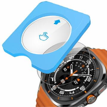 Overboard 2x kaljeno staklo s okvirom za Samsung Galaxy Watch Ultra 2 / 1