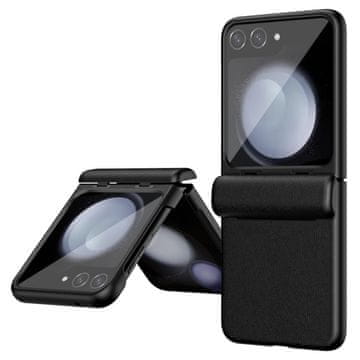 Overboard Futrola za Samsung Galaxy Z Flip7 FE / Z Flip6, tanka kožna, crna