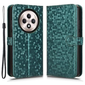 GS Preklopna futrola za Oppo Reno 12FS / 12F, novčanik u obliku romboidnog uzorka, zelena