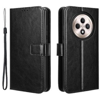 GS Preklopna futrola za Oppo Reno 12FS / 12F, novčanik Crazy Horse, crna