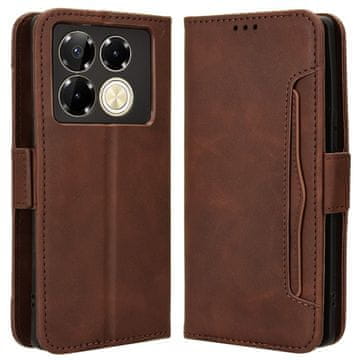 GS Preklopna futrola za Infinix Note 40 Pro Plus, utor za karticu, smeđa