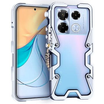GS Futrola za Infinix Note 40 Pro, zaštitna folija od aluminijske legure, srebrna
