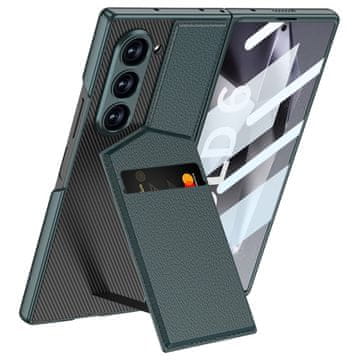 GKK Futrola za Samsung Galaxy Z Fold6 5G, držač kartice s postoljem, zelena