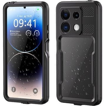 IP68 Vodootporna maskica za Xiaomi Redmi Note 13 Pro 5G, crvena paprika, crna