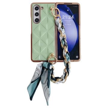 GS Kožna maskica za Samsung Galaxy Z Fold6 5G, svijetlozelena