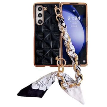 GS Futrola za Samsung Galaxy Z Fold6 5G, mrežasta koža, crna