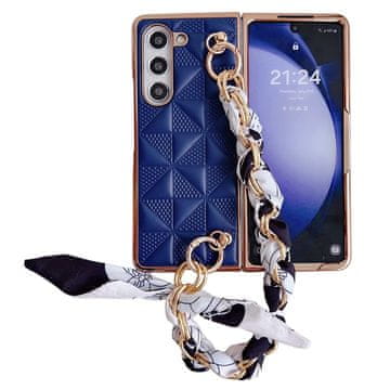 GS Futrola za Samsung Galaxy Z Fold6 5G, mrežasta koža, tamnoplava