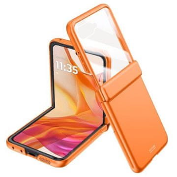 GS Motorola Razr 50 Ultra PC futrola sa staklom, narančasta