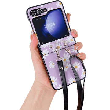 GS Futrola za Samsung Galaxy Z Flip7 FE / Z Flip6, s remenom za rame, ljubičasta