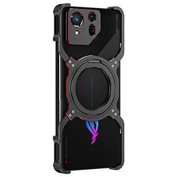 GS ASUS ROG Phone 8 5G / 8 Pro 5G futrola s postoljem i poklopcem za kameru za MagSafe crna / crvena