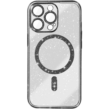 Overboard Futrola za iPhone 16 Pro Max, Glitter MagSafe, crna + zaštitna folija za ekran