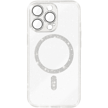 Overboard Futrola za iPhone 16 Pro, Glitter MagSafe, prozirna + zaštitno staklo za ekran