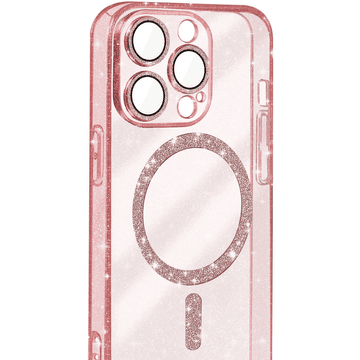 Overboard Futrola za iPhone 16 Pro Max, Glitter MagSafe, roza + zaštitna folija za ekran