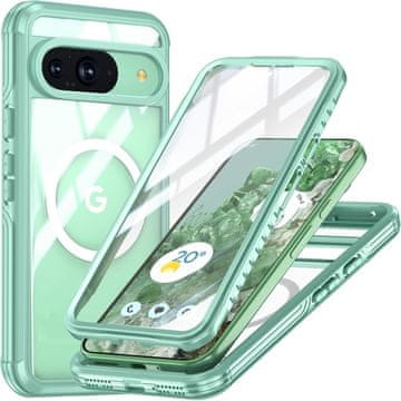 Overboard Google Pixel 9 / Google Pixel 9 Pro maskica otporna na udarce sa staklom za MagSafe, zelena