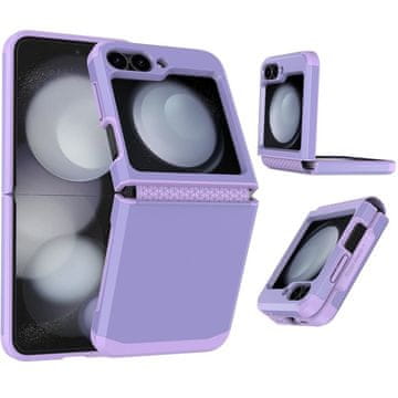 GS Oklopna maskica otporna na udarce za Samsung Galaxy Z Flip7 FE / Z Flip6, oklopna maskica otporna na udarce, ljubičasta