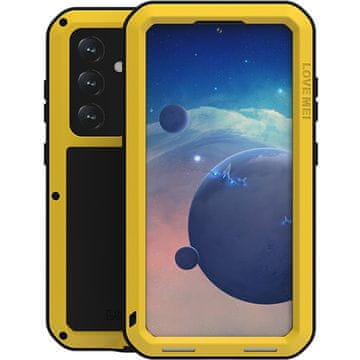 Love Mei maskica za Samsung Galaxy S24, oklopljena sa staklom, žuta