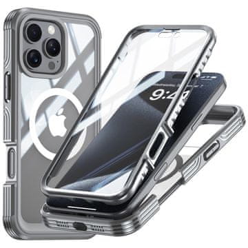 Overboard Futrola otporna na udarce sa staklom za MagSafe za iPhone 16 Pro Max, siva