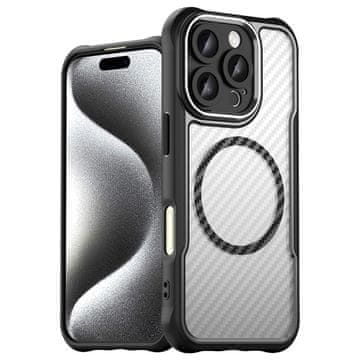 GS Futrola za iPhone 16 Pro, Fusion Hybrid Carbon, otporna na MagSafe, crna