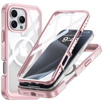Overboard Futrola otporna na udarce sa staklom za MagSafe za iPhone 16 Pro Max, roza