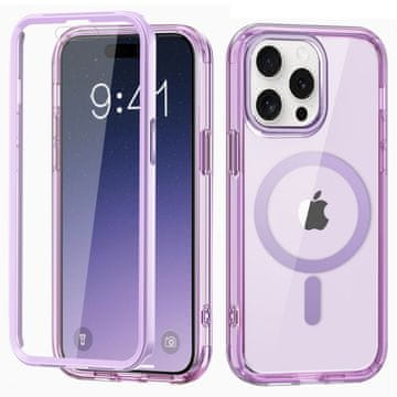 Overboard Hibridna maskica za iPhone 16 Pro otporna na udarce sa zaštitnom folijom za MagSafe, ljubičasta
