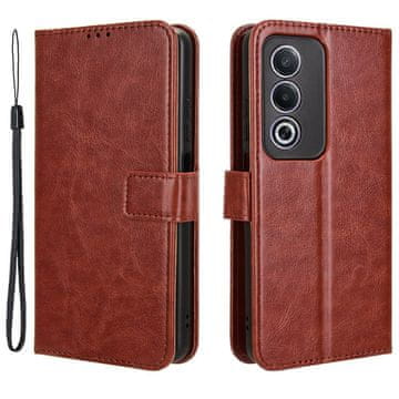 GS Preklopna futrola za Oppo A80, novčanik Crazy Horse, smeđa