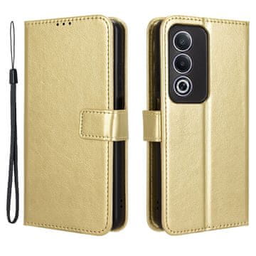 GS Preklopna futrola za Oppo A80, novčanik Crazy Horse, zlatna
