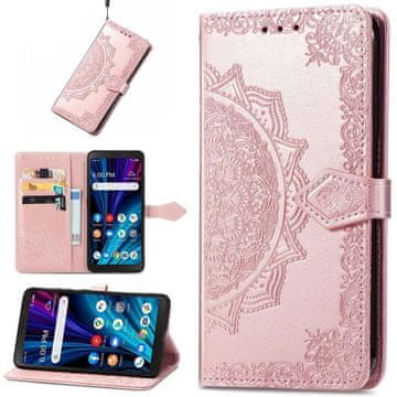 GS Preklopna maskica za Oppo A80, Mandala, ružičasto zlatna