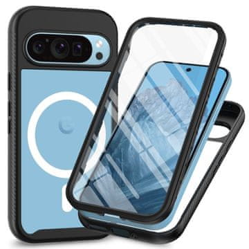 Overboard Google Pixel 9 / Google Pixel 9 Pro maskica otporna na udarce sa zaštitom za ekran za MagSafe, crna