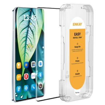 ENKAY kaljeno staklo za Oppo Reno 12 / 12 Pro 5G, crno