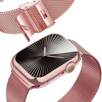 GS Narukvica + futrola sa zaštitnom folijom za Apple Watch 10/11 42 mm, roza