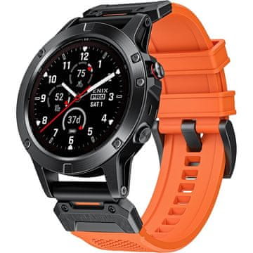 GS Silikonski remen QuickFit za Garmin Fenix 26mm, narančaste boje