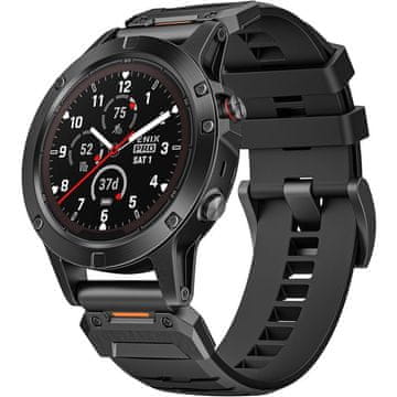 GS Silikonski remen QuickFit za Garmin Fenix 26mm, crni