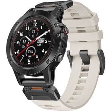 GS Silikonski remen QuickFit za Garmin Fenix 26mm, bež